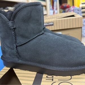 Cozy Black Suede Ankle Boots